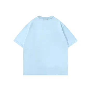 Mu Xiao Xin T Shirt Women's Light Blue Angel Kitten T Shirt
