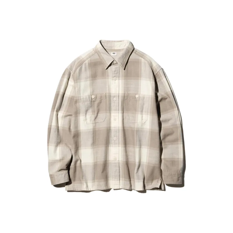 UNIQLO Shirts Unisex Dark Beige-0