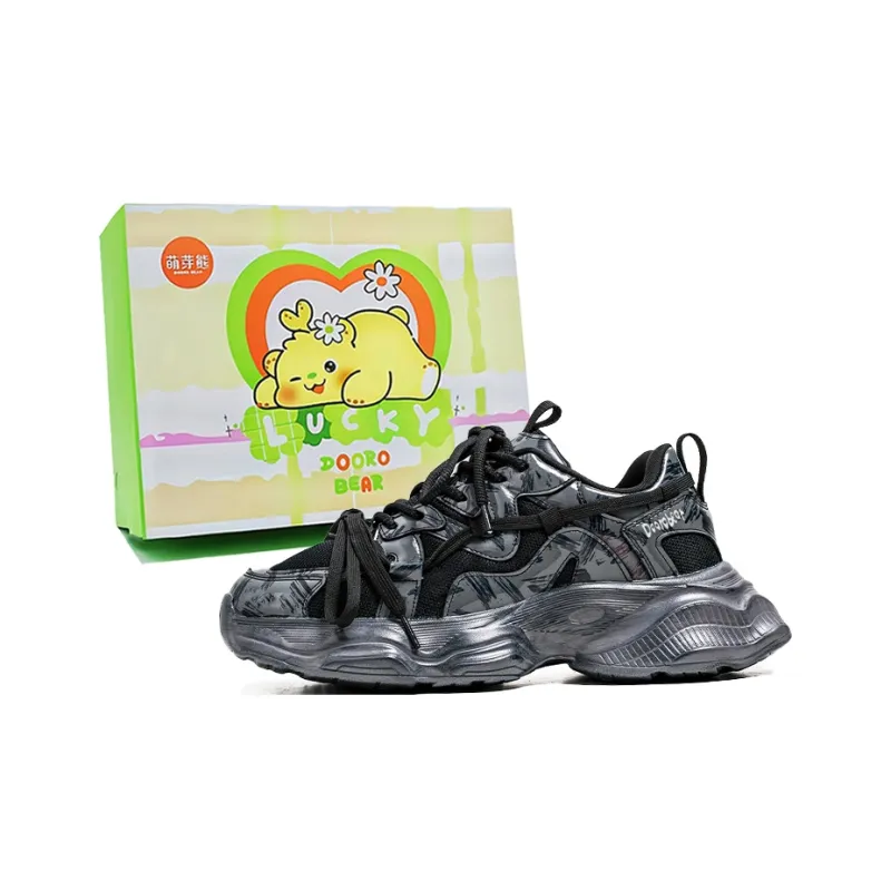 Budding Bear Slip Resistant, Abrasion Resistant, Lightweight, Height Increasing Low Top Chunky Sneakers Unisex-0