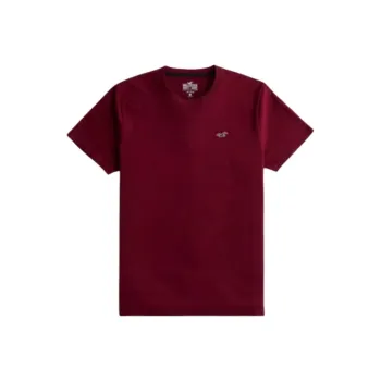 Hollister T Shirt Men's Burgundy