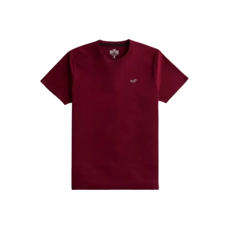 Hollister T Shirt Men's Burgundy-0