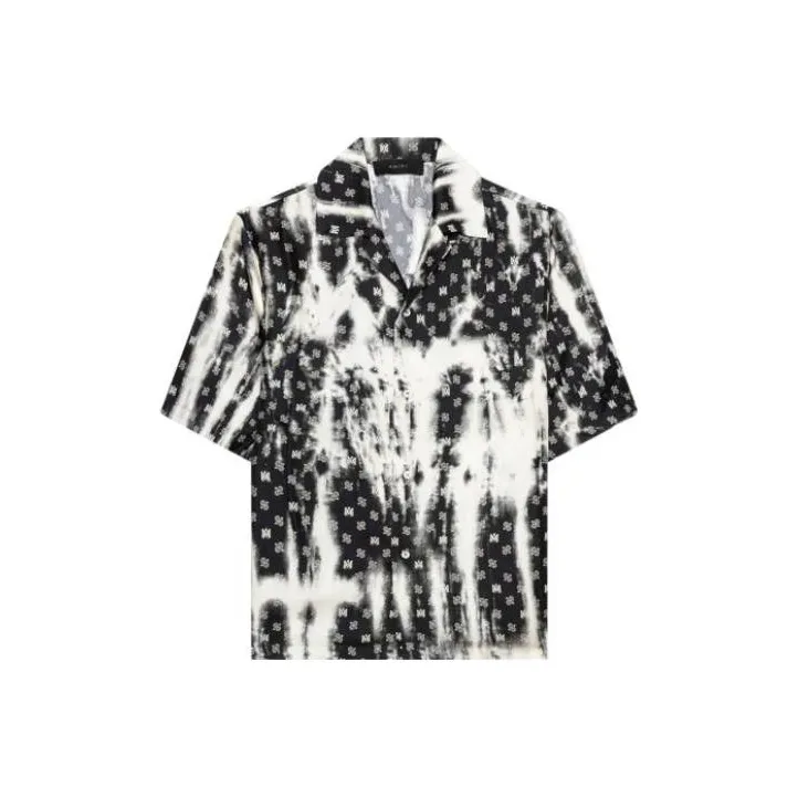 AMIRI Bleached Ma Paisley Bowling Shirt-0