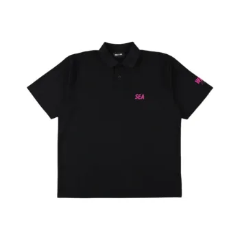 WIND AND SEA SS25 Polo Shirt Unisex Black Pink