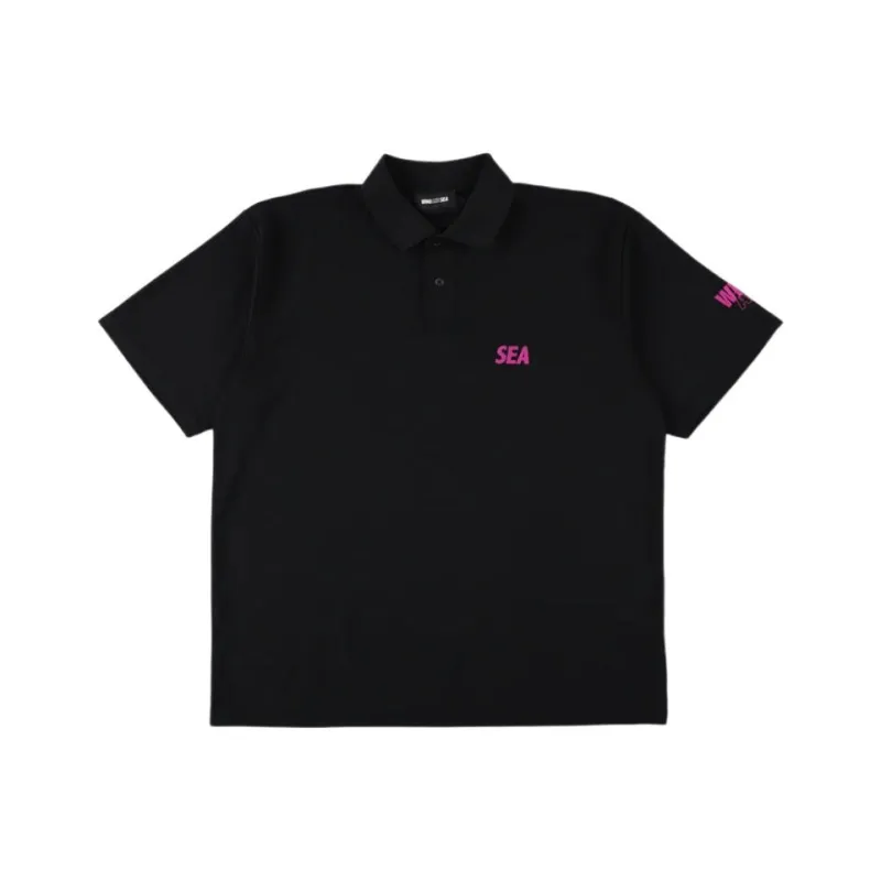 WIND AND SEA SS25 Polo Shirt Unisex Black Pink-0
