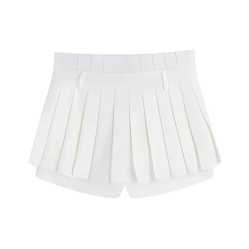 KING PRINCE Casual Short Skirts Women's White-1