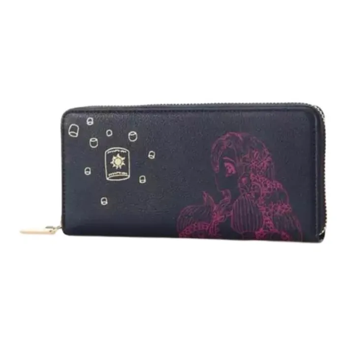 Disney Cow Leather Wallet Women's Black-2
