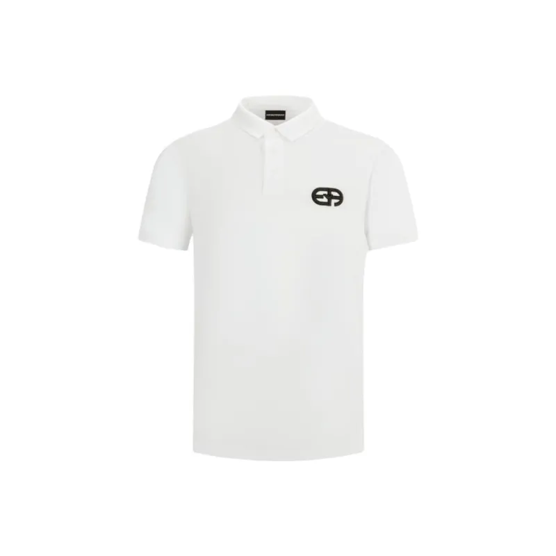 EMPORIO ARMANI Lyocell blend Jersey Polo Shirt With Embossed Ea Logo Embroidery-0