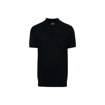 A.P.C Jay Open knit Polo Shirt