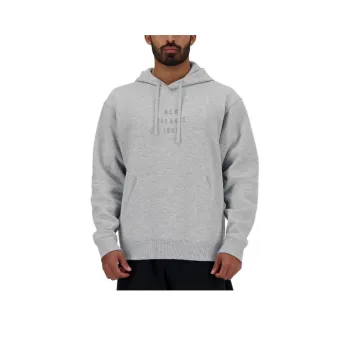 New Balance Iconic Collegiate Graphic Hoodie Sweatshirt Men's Gray