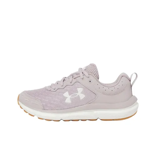 Under Armour Charged Assert 10 Anti Slip Wear Resistant Low Top Running Shoes Women's Pink