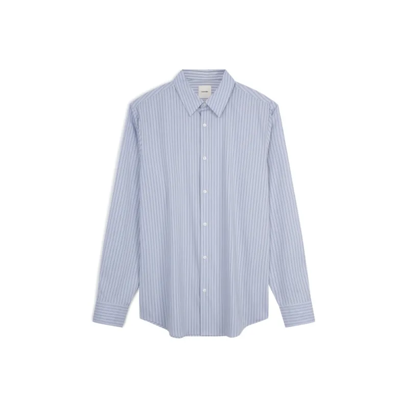 CALVIN KLEIN Shirt Men's Blue Background Stripes-0