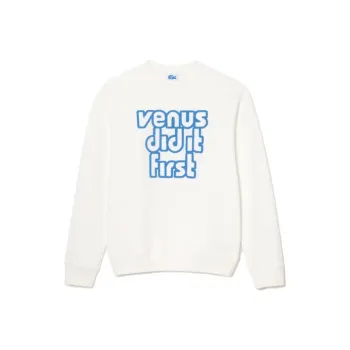 LACOSTE X EleVen By Venus Co brand Sweatshirts Unisex White