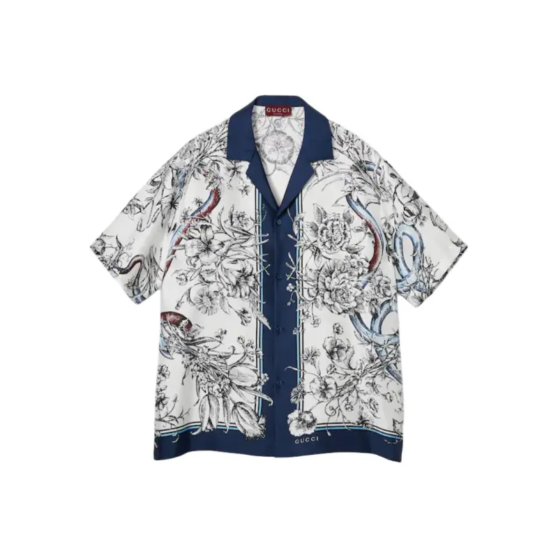 GUCCI SS25 Shirt Men's Blue White-0