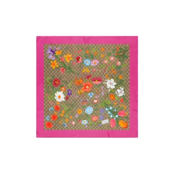 GUCCI Silk Scarves Women's Fuchsia