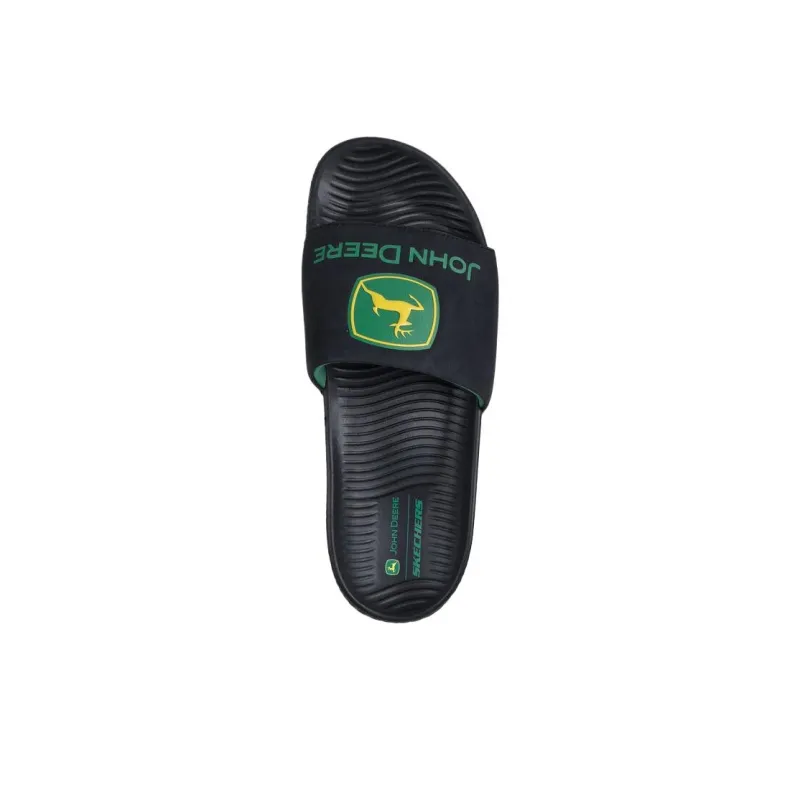 John Deere x Skechers Slip Resistant Slide Slippers Men's Black-3
