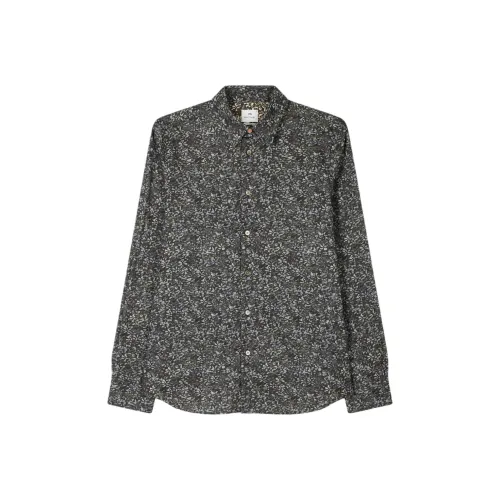 Paul Smith Tailored Fit Textured Floral Printed Shirt