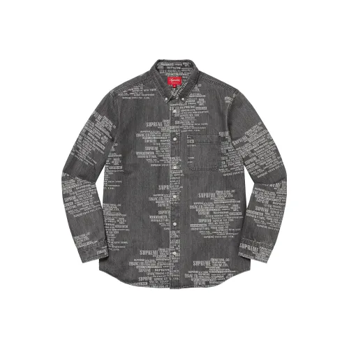Supreme Trademark Jacquard Denim Shirt
