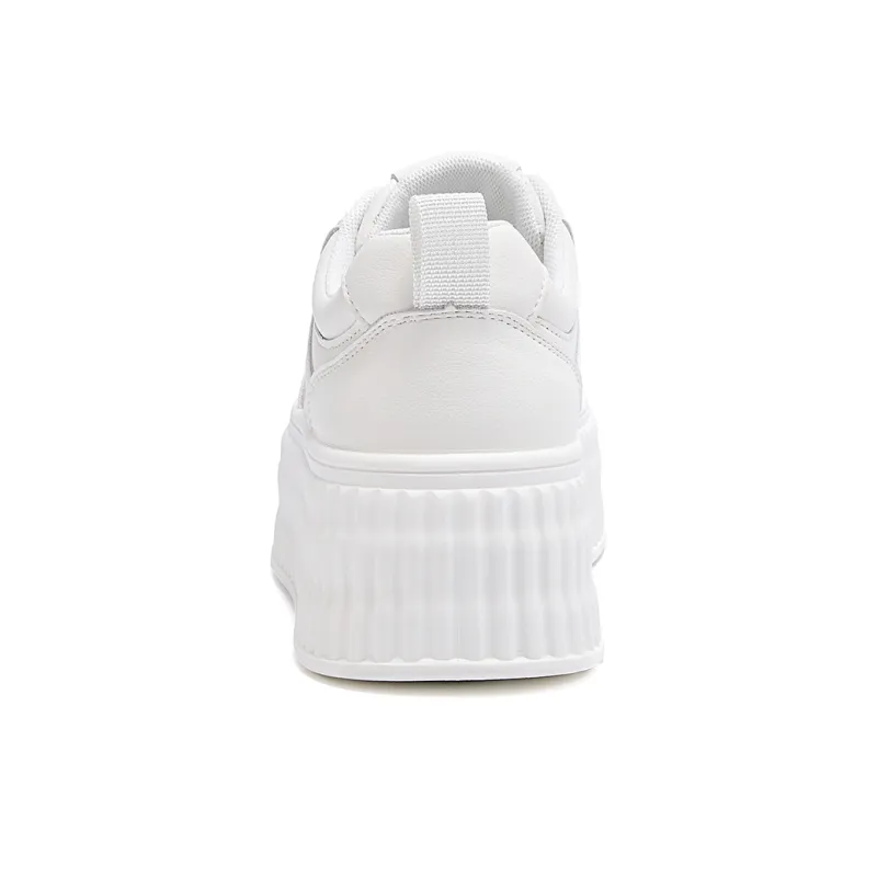 La Chapelle Anti Slip Wear Resistant Low Top Skateboard Shoes Women's White-5