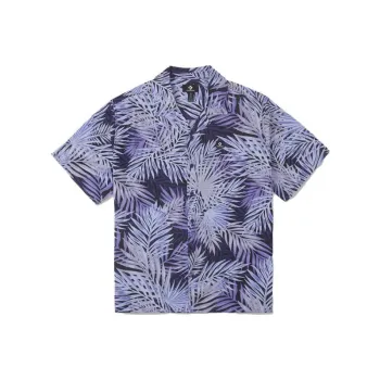 Converse Plant Print Resort Shirts Men Blue