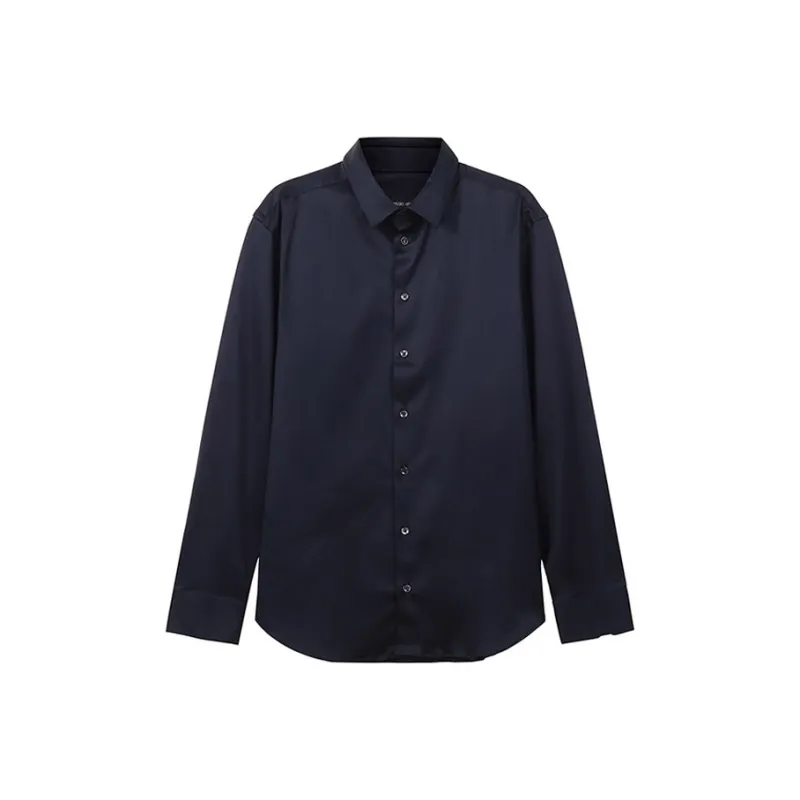 GIORGIO ARMANI Shirts Men Navy Blue-0