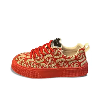 MEXICAN Low Top Skateboard Shoes Men's Red