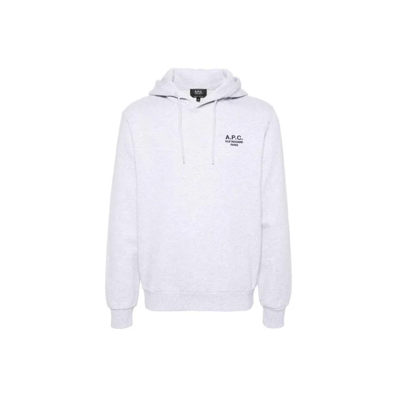 A.P.C Logo Embroidered Drawstring Hoodie-0