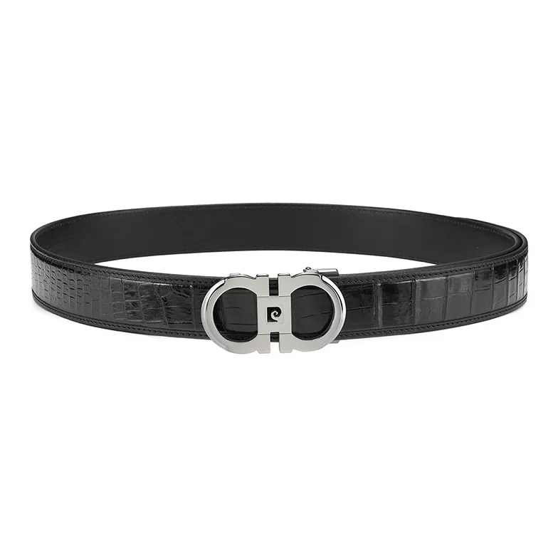 PIERRE CARDIN Farmed Crocodile Leather Belts Men's 3.45CM-2