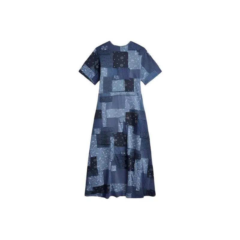 Polo Ralph Lauren Hattie Patchwork Midi Dress-1