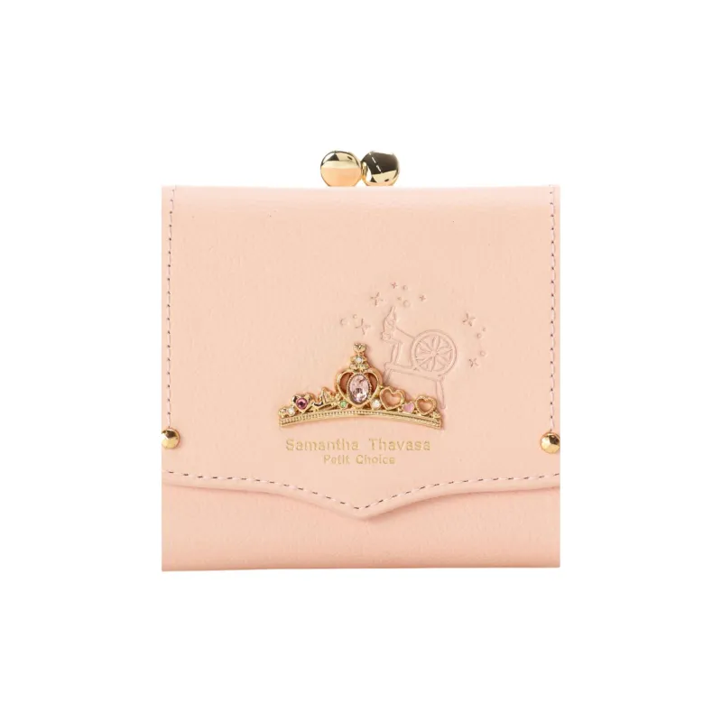 Disney Princess Cow Leather Wallet Women's Pink-6