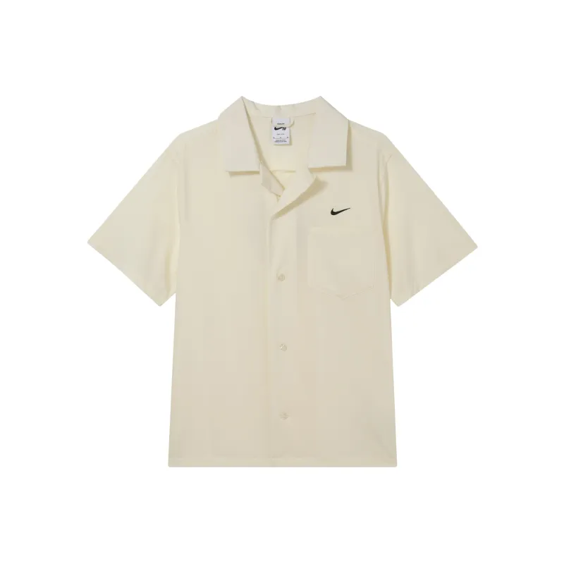 Nike SB Men's Logo Short-Sleeve Bowling Shirt White-0