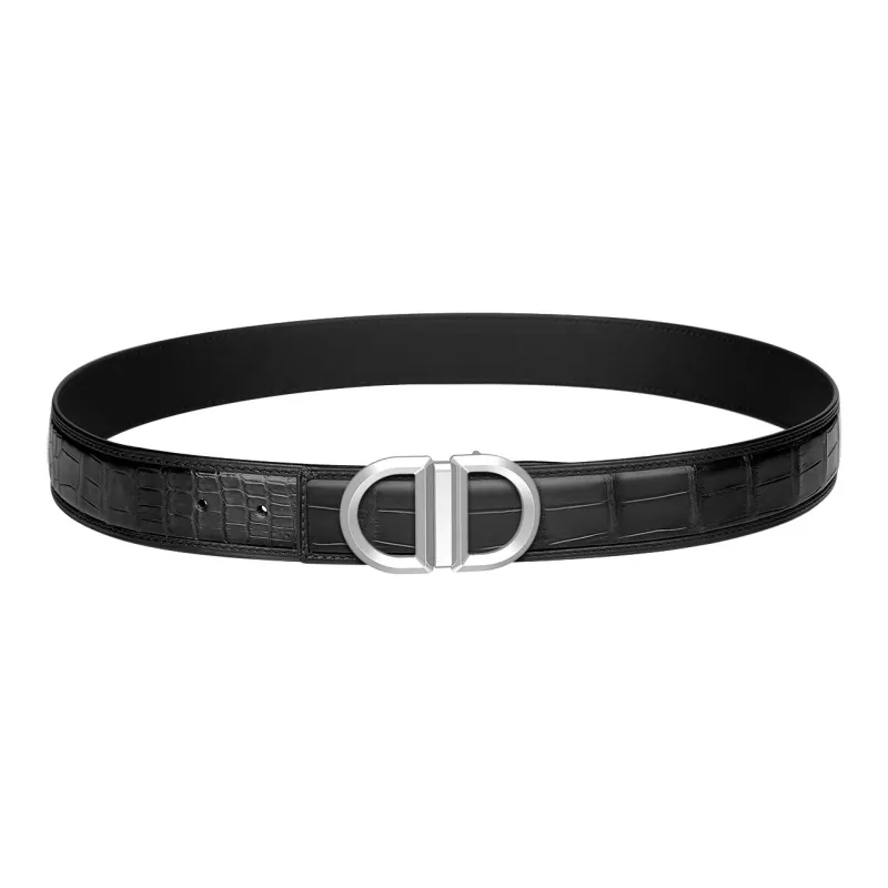 CATELLES Crocodile Leather Belts Men's 3.5cm-4