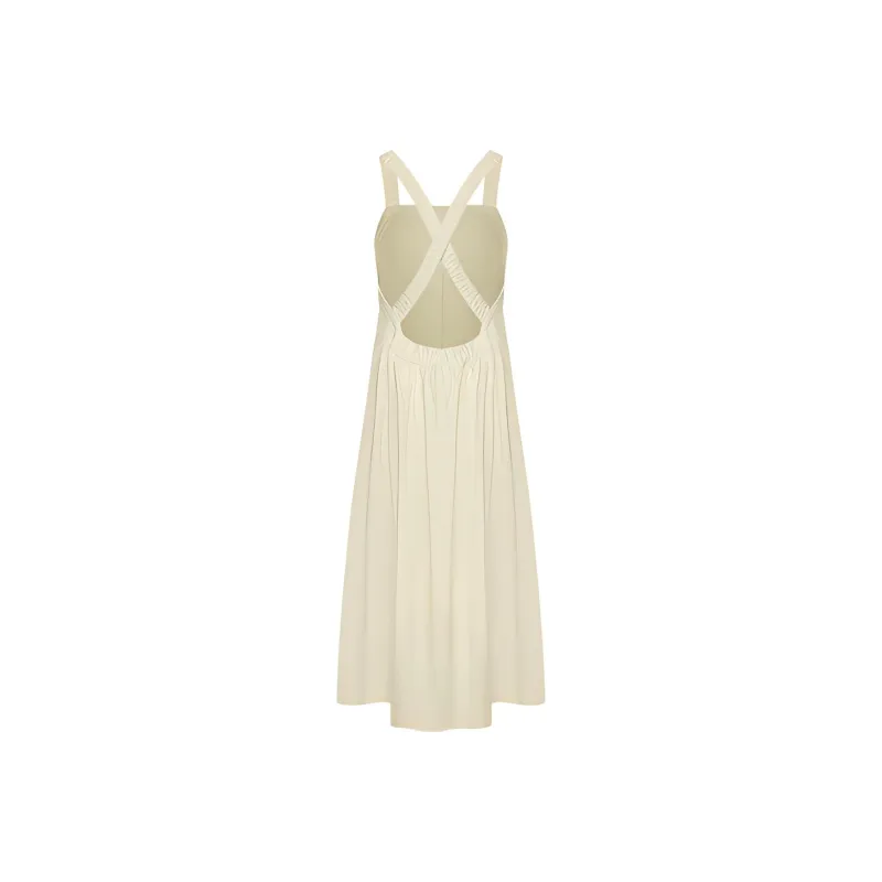 URBAN REVIVO Sleeveless Dress Women's Pink Khaki-1