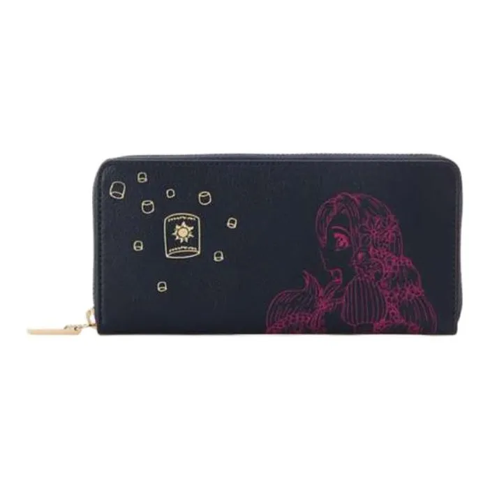 Disney Cow Leather Wallet Women's Black-1