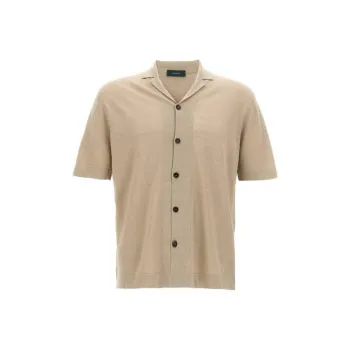 Zanone Lapel Short Sleeved Shirt