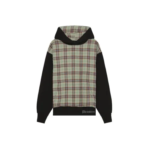 PLEASURES Career Contrast Plaid Hoodie