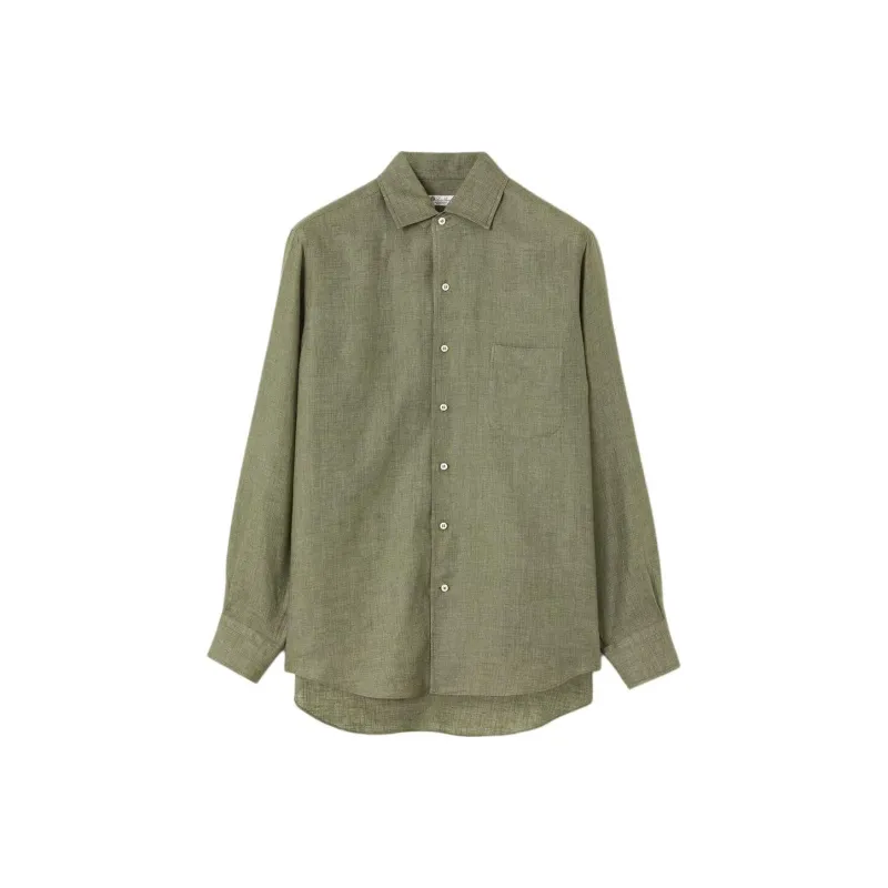 Loro Piana Shirt Men's Linen Green-0