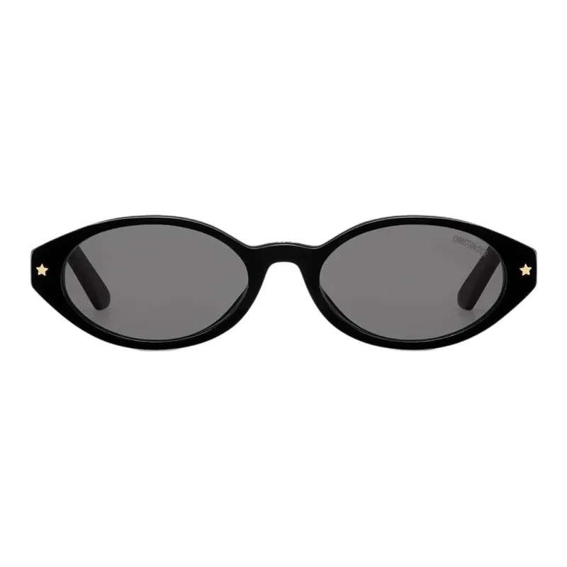 DIOR Acetate Oval Sunglasses Unisex Black-1