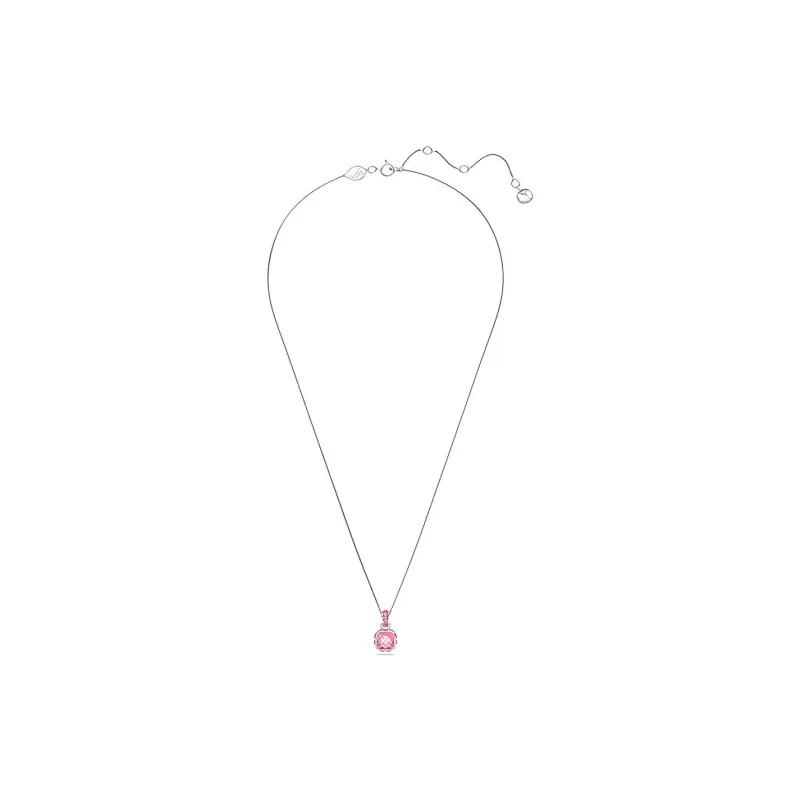 Swarovski Birthstone Necklaces Women's Pink-2
