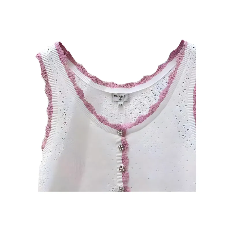 CHANEL Tank Tops Women's White-3