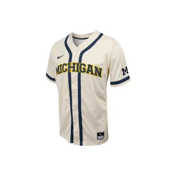 Nike Michigan Men's Nike College Full Button Baseball Jersey