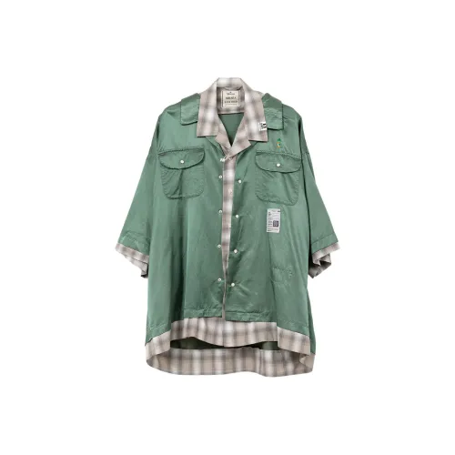 Maison Mihara Yasuhiro 카키 남성 셔츠