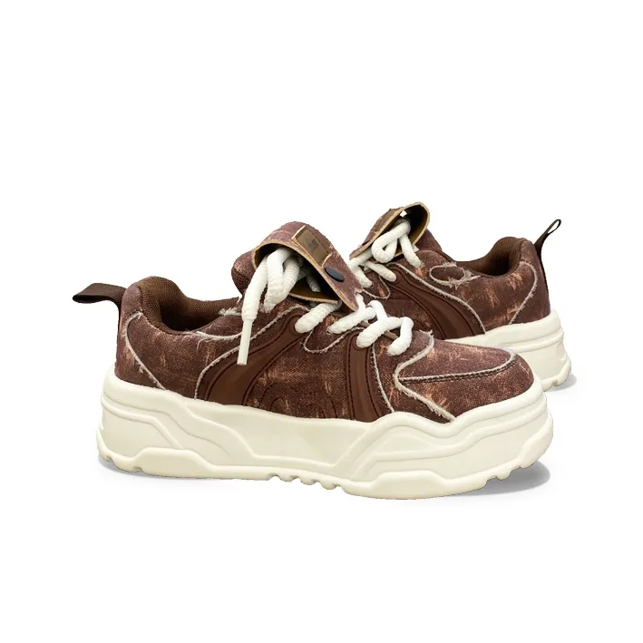 XLAIII Anti Slip And Wear Resistant Height Increasing Low Top Chunky Sneakers Unisex-9