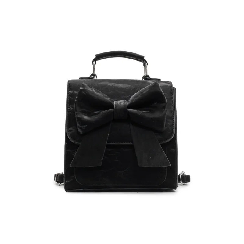 PINK·LAND PU Backpack Women's Ecru/Black/Pink/Silver-8