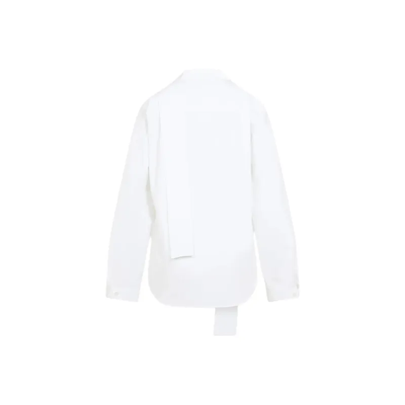 Alaia Tie Detailed Long Sleeved Shirt-1
