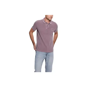 GUESS Washed Polo Polo Shirt Men's Purple