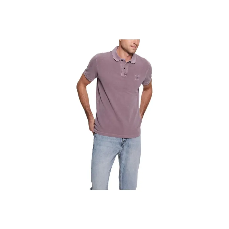 GUESS Washed Polo Polo Shirt Men's Purple-0