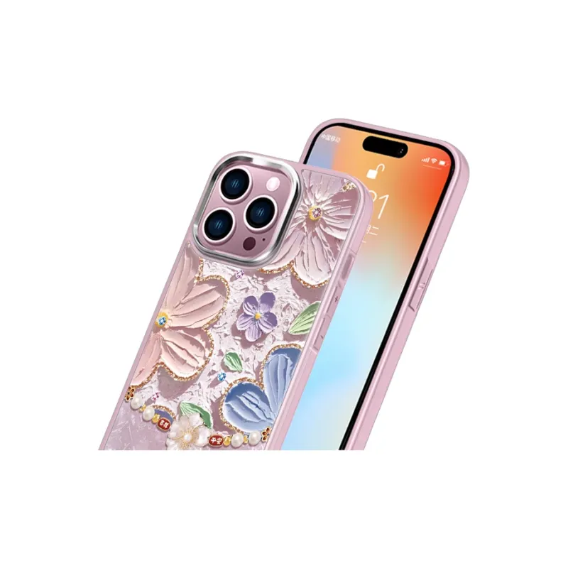MSMF Glass Material Phone Cases Compatibility With Apple/Apple 14 Plus/16/15 Pro/13/12 Pro Max/11 Refreshing-14