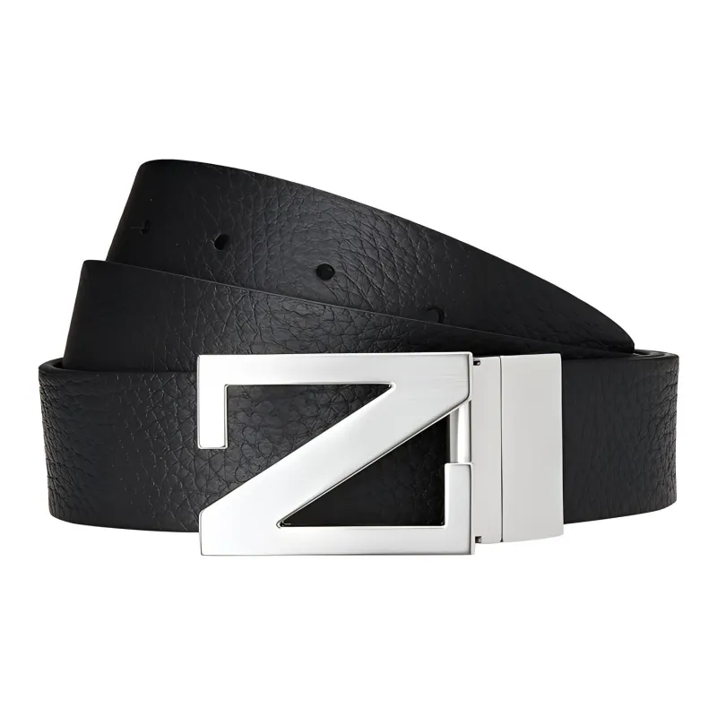 Ermenegildo Zegna Logo Plaque Buckle Belt-0