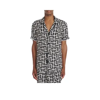 BALMAIN Monogram Printed Buttoned Shirt