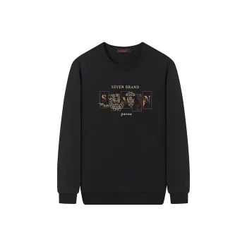 SEVEN Sweatshirt For Fall And Winter Men's Black